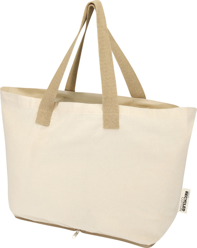 Sierra 140 g/m² GRS recycled foldable cotton tote bag 7L