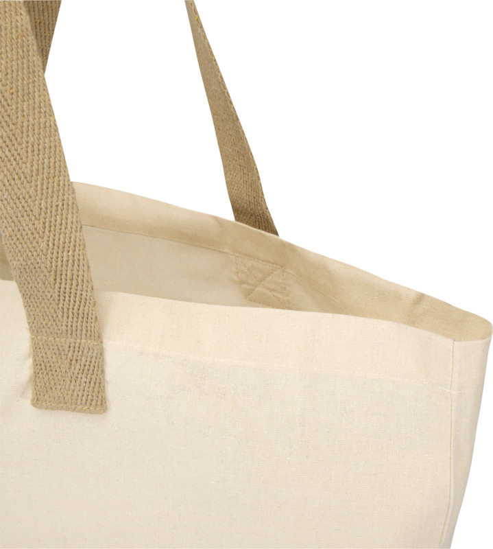 Sierra 140 g/m² GRS recycled foldable cotton tote bag 7L - Image 4