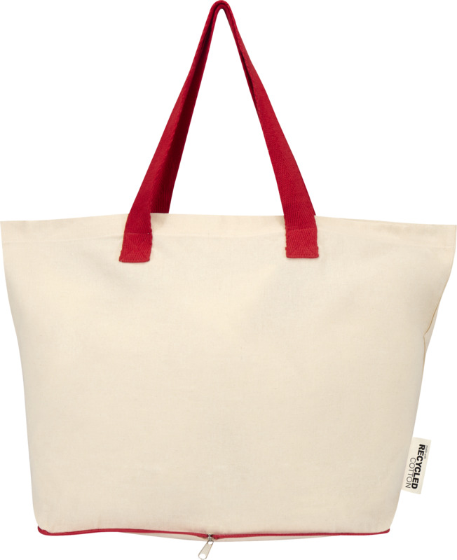 Sierra 140 g/m² GRS recycled foldable cotton tote bag 7L - Image 8