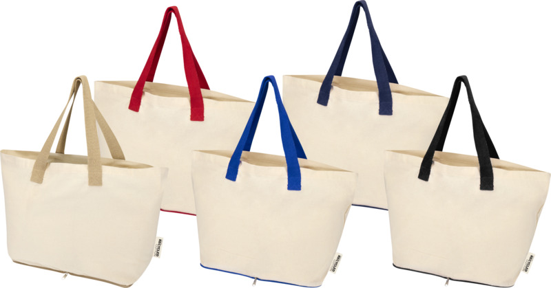 Sierra 140 g/m² GRS recycled foldable cotton tote bag 7L - Image 11