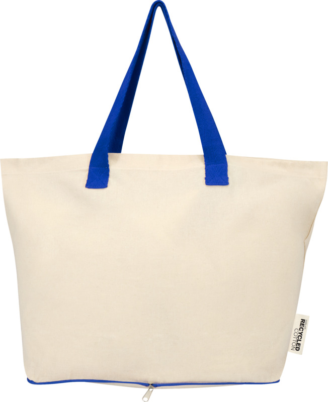 Sierra 140 g/m² GRS recycled foldable cotton tote bag 7L - Image 14
