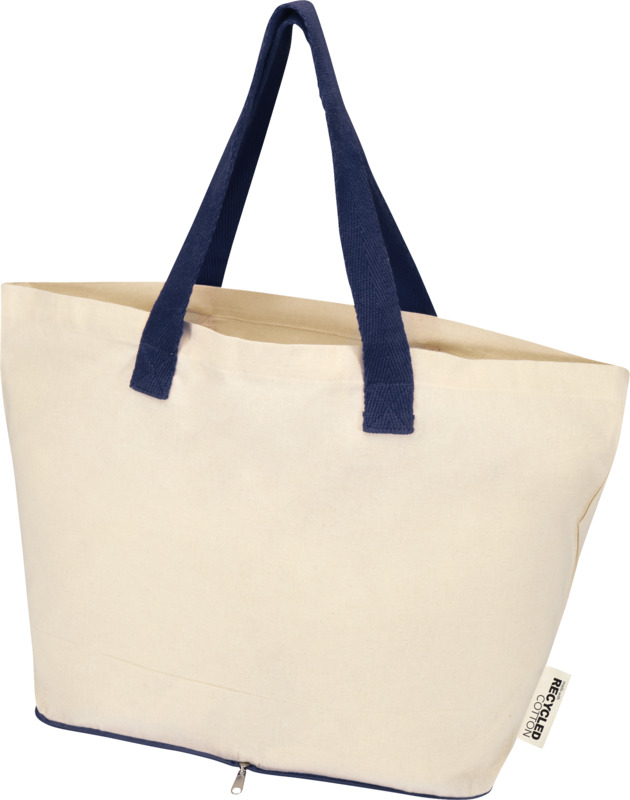 Sierra 140 g/m² GRS recycled foldable cotton tote bag 7L - Image 19