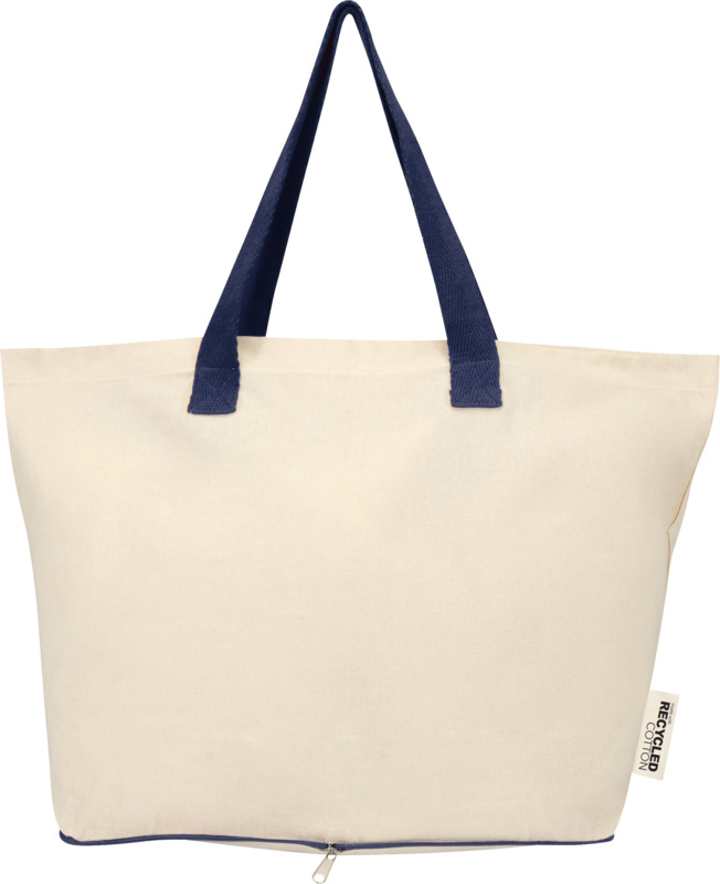 Sierra 140 g/m² GRS recycled foldable cotton tote bag 7L - Image 20