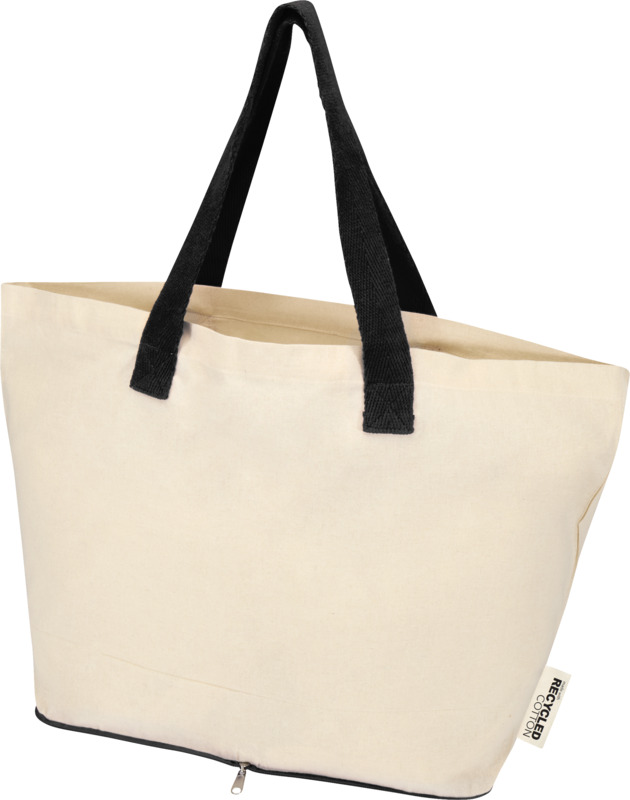 Sierra 140 g/m² GRS recycled foldable cotton tote bag 7L - Image 25