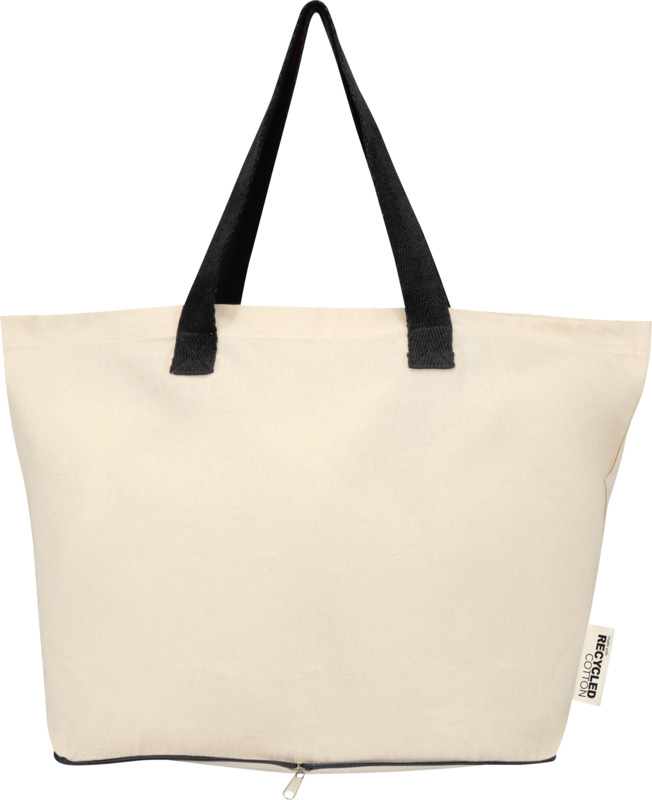 Sierra 140 g/m² GRS recycled foldable cotton tote bag 7L - Image 26