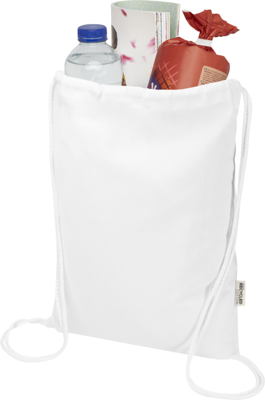 Peru Blend 180 g/m² GRS recycled drawstring bag 5L - Image 3