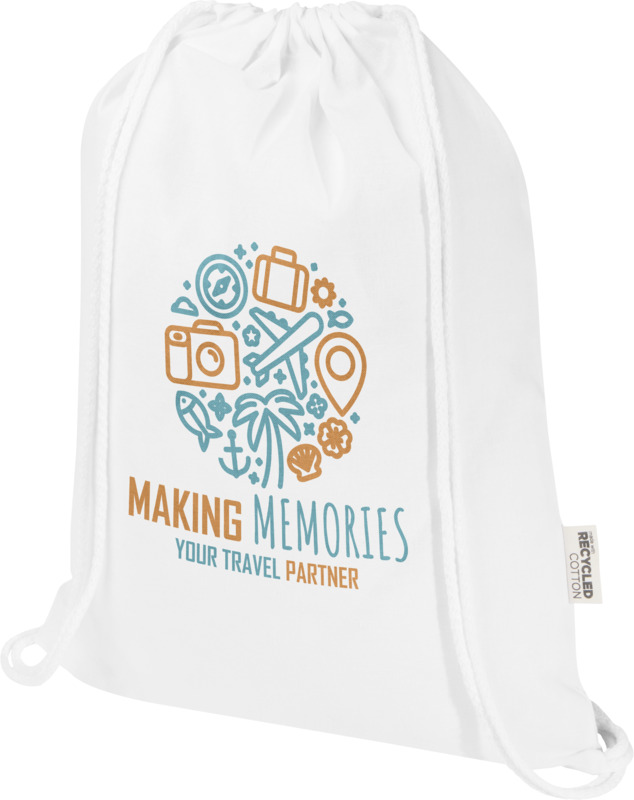 Peru Blend 180 g/m² GRS recycled drawstring bag 5L - Image 6