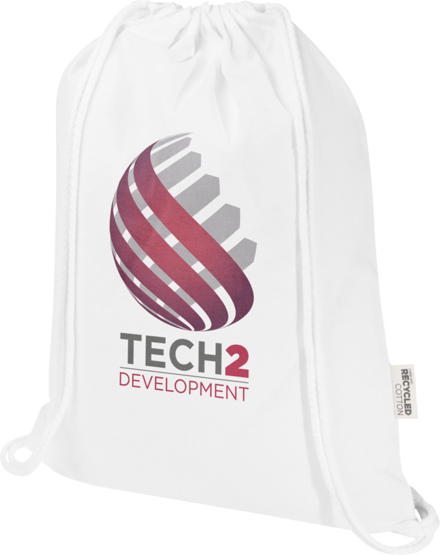 Peru Blend 180 g/m² GRS recycled drawstring bag 5L - Image 7