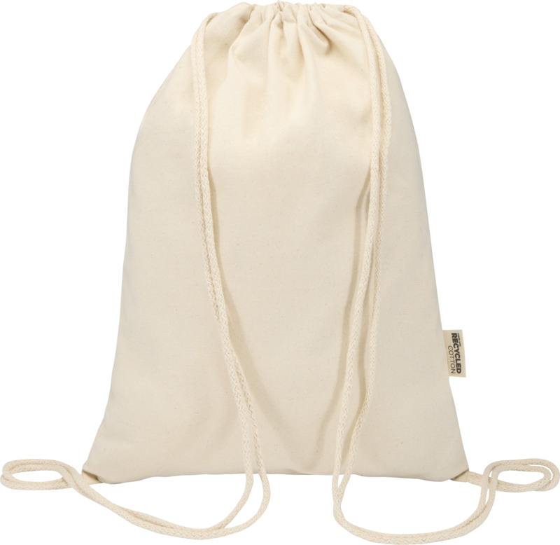 Peru Blend 180 g/m² GRS recycled drawstring bag 5L - Image 9