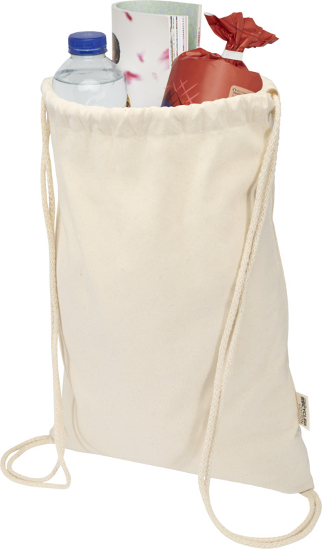 Peru Blend 180 g/m² GRS recycled drawstring bag 5L - Image 10