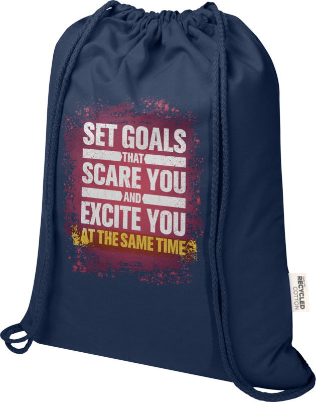 Peru Blend 180 g/m² GRS recycled drawstring bag 5L - Image 34