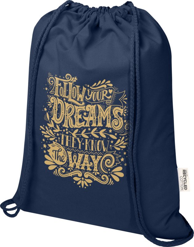 Peru Blend 180 g/m² GRS recycled drawstring bag 5L - Image 33