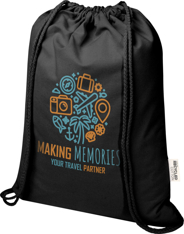 Peru Blend 180 g/m² GRS recycled drawstring bag 5L - Image 40