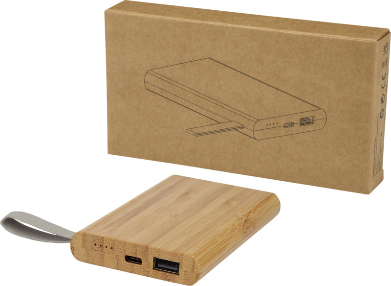 Tulda 5000 mAh bamboo power bank - Image 4