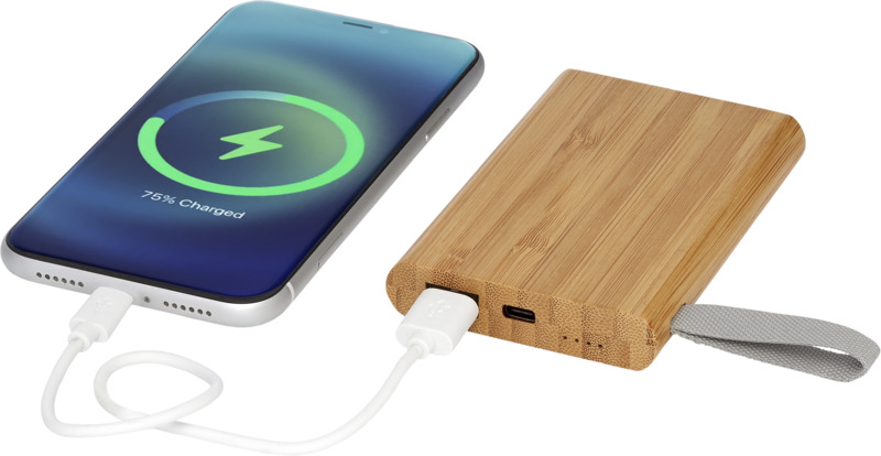 Tulda 5000 mAh bamboo power bank - Image 6