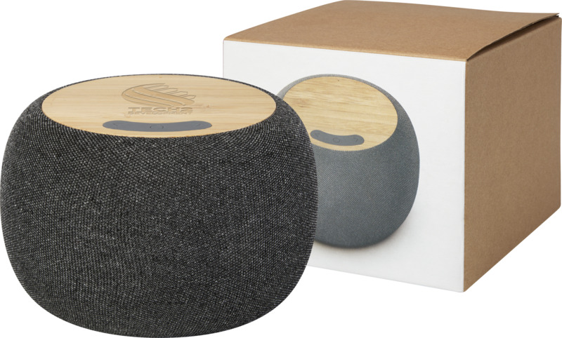 Ecofiber bamboo/RPET Bluetooth® speaker and wireless charging pad - Image 7