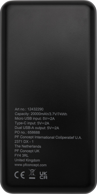 Loop 20.000 mAh recycled plastic power bank - Image 3