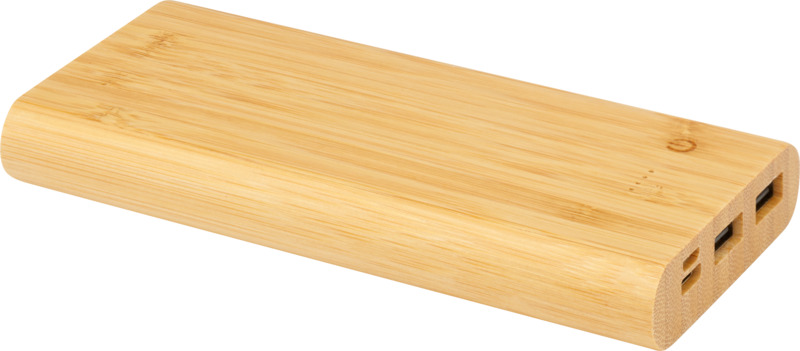 Tulda 10.000 mAh bamboo power bank - Image 4
