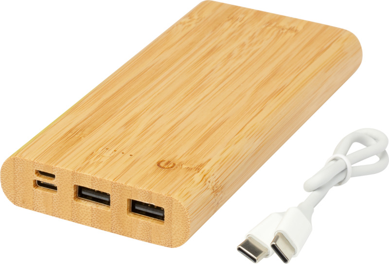 Tulda 10.000 mAh bamboo power bank - Image 5