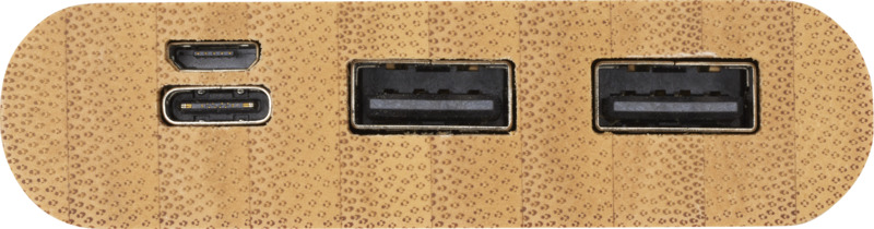 Tulda 10.000 mAh bamboo power bank - Image 7
