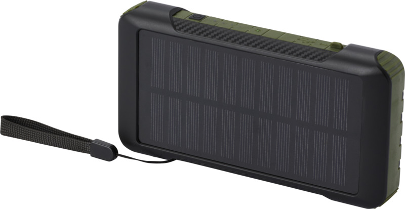 Soldy 10.000 mAh RCS recycled plastic solar dynamo power bank