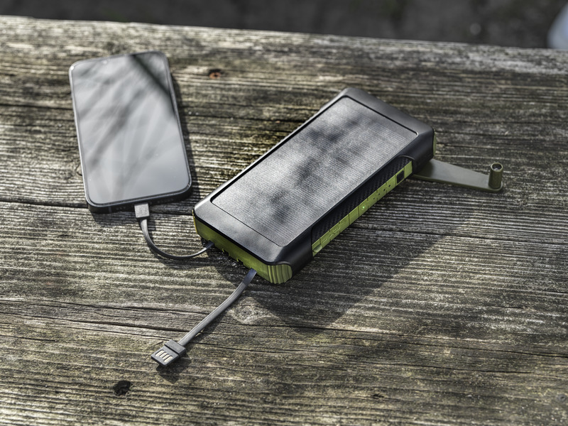 Soldy 10.000 mAh RCS recycled plastic solar dynamo power bank - Image 6