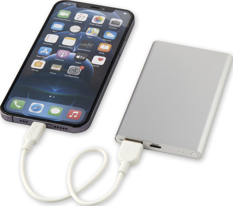 Pep 4000 mAh Type-C recycled aluminium power bank - Image 21
