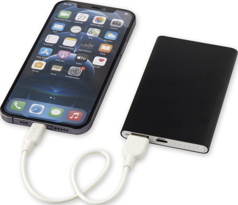 Pep 4000 mAh Type-C recycled aluminium power bank - Image 37