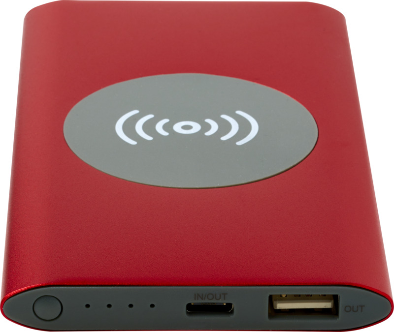 Juice 4000 mAh Type-C recycled aluminium wireless power bank - Image 4