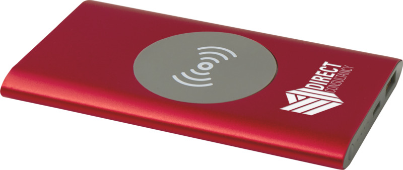 Juice 4000 mAh Type-C recycled aluminium wireless power bank - Image 8