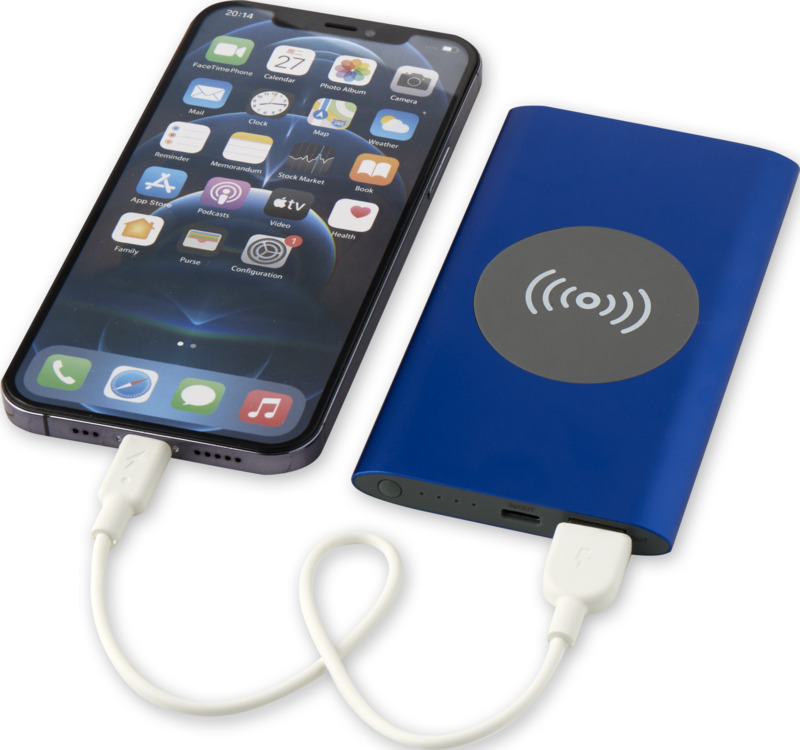 Juice 4000 mAh Type-C recycled aluminium wireless power bank - Image 13