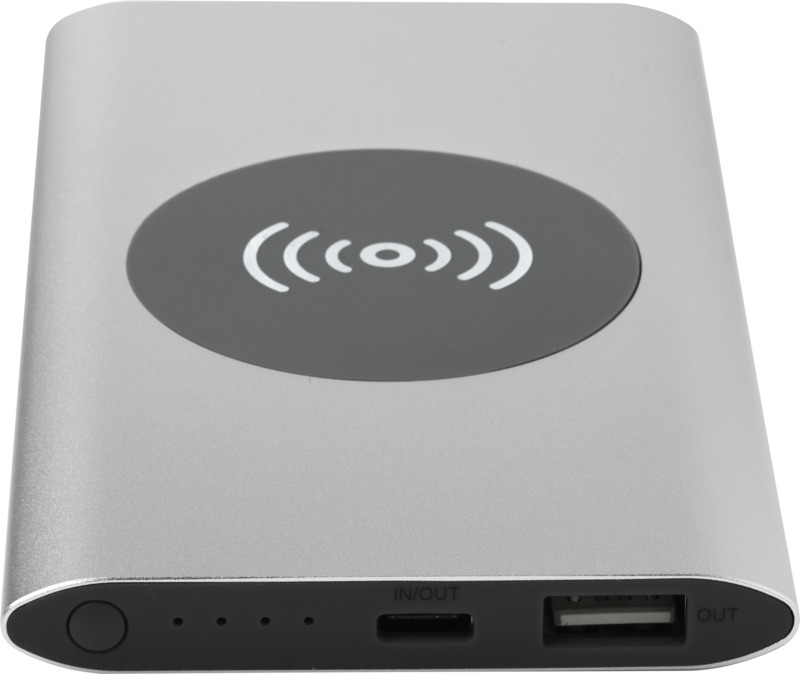 Juice 4000 mAh Type-C recycled aluminium wireless power bank - Image 20