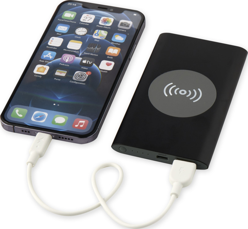 Juice 4000 mAh Type-C recycled aluminium wireless power bank - Image 29