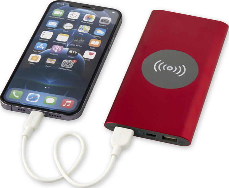 Juice 8000 mAh Type-C recycled aluminium wireless power bank - Image 5