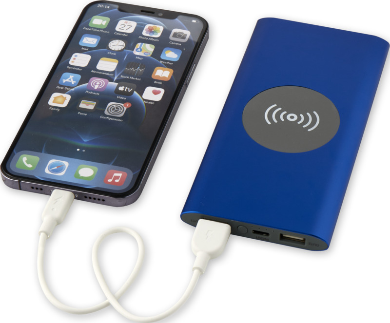 Juice 8000 mAh Type-C recycled aluminium wireless power bank - Image 13