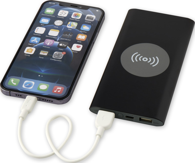 Juice 8000 mAh Type-C recycled aluminium wireless power bank - Image 29