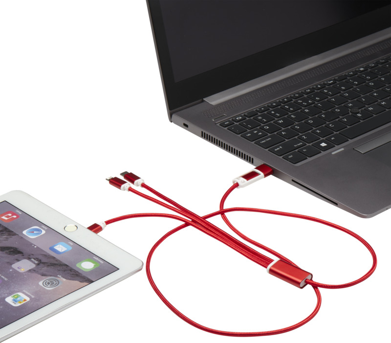 Versatile 5-1 recycled aluminium charging cable - Image 3