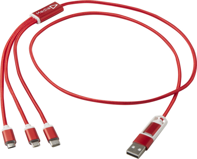 Versatile 5-1 recycled aluminium charging cable - Image 6