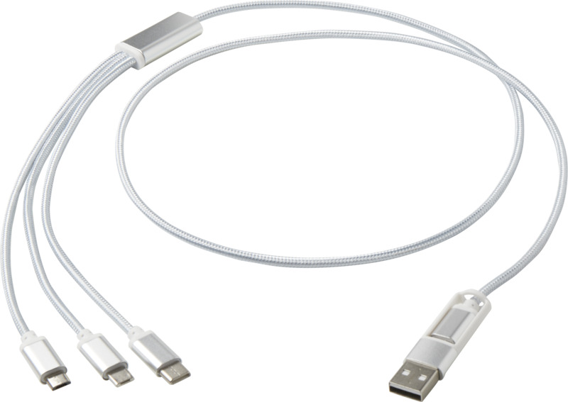 Versatile 5-1 recycled aluminium charging cable - Image 13