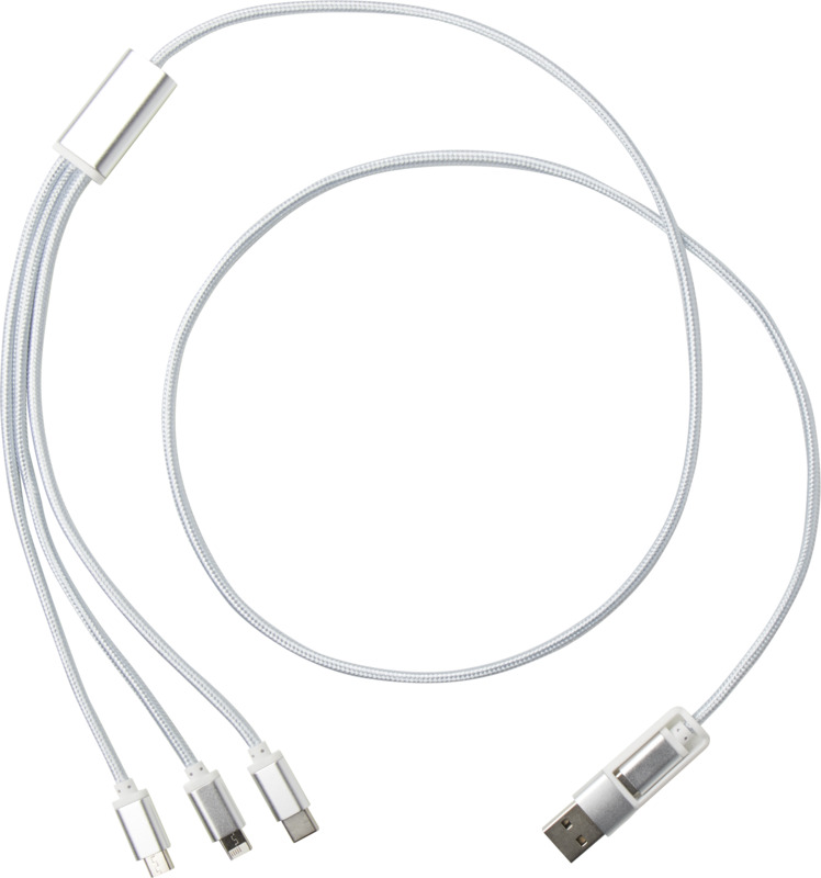 Versatile 5-1 recycled aluminium charging cable - Image 14