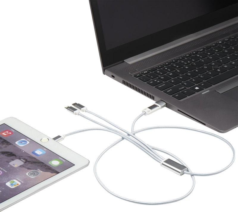 Versatile 5-1 recycled aluminium charging cable - Image 15