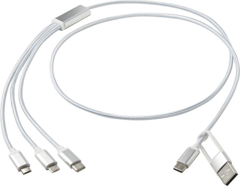 Versatile 5-1 recycled aluminium charging cable - Image 17