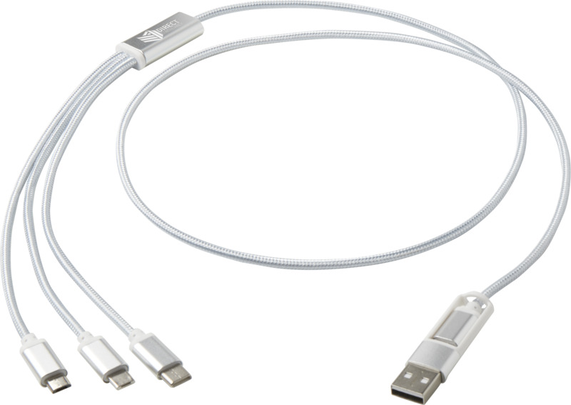 Versatile 5-1 recycled aluminium charging cable - Image 18