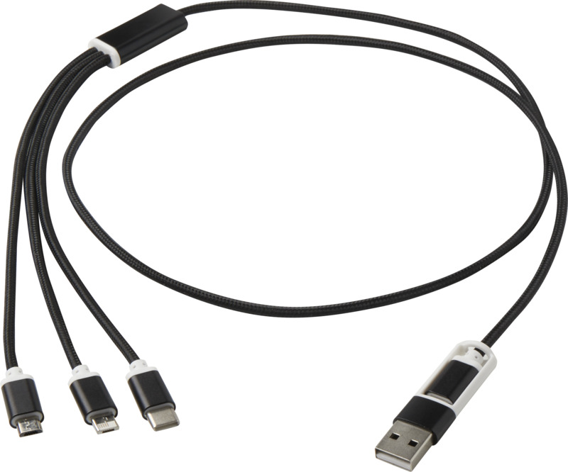 Versatile 5-1 recycled aluminium charging cable - Image 19