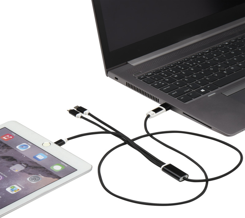 Versatile 5-1 recycled aluminium charging cable - Image 21