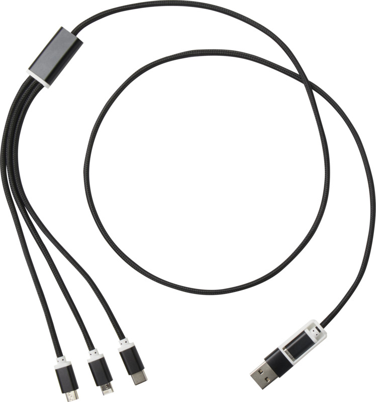 Versatile 5-1 recycled aluminium charging cable - Image 20