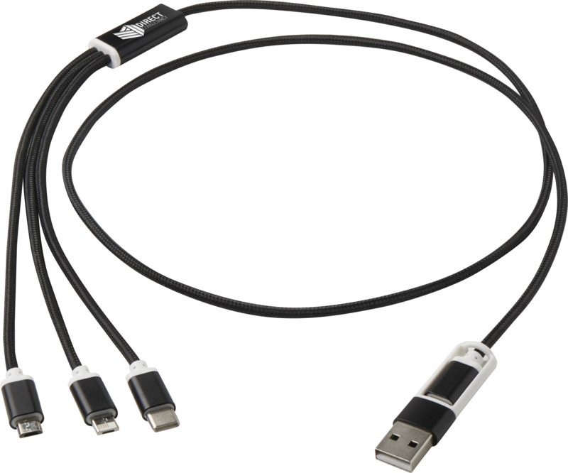 Versatile 5-1 recycled aluminium charging cable - Image 24