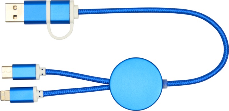 Alasia 5-in-1 recycled aluminium and plastic 30 cm data sync and 27W fast charge cable - Image 10