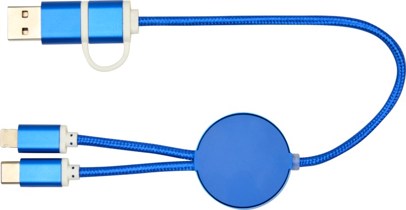 Alasia 5-in-1 recycled aluminium and plastic 30 cm data sync and 27W fast charge cable - Image 11