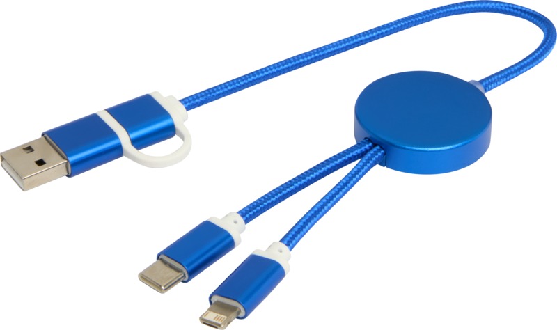 Alasia 5-in-1 recycled aluminium and plastic 30 cm data sync and 27W fast charge cable - Image 12